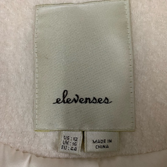 Elevenses Winter White, Wool blend, lined Women's Jacket - Picture 3 of 5